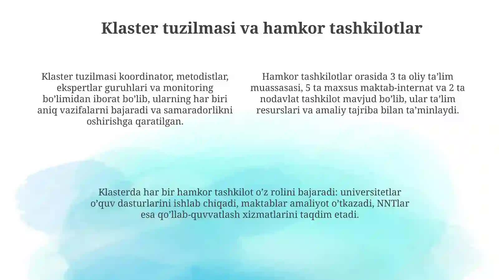 Inklyuziv va maxsus ta'limdagi pedagogik ta'lim innovatsion klasteri 4