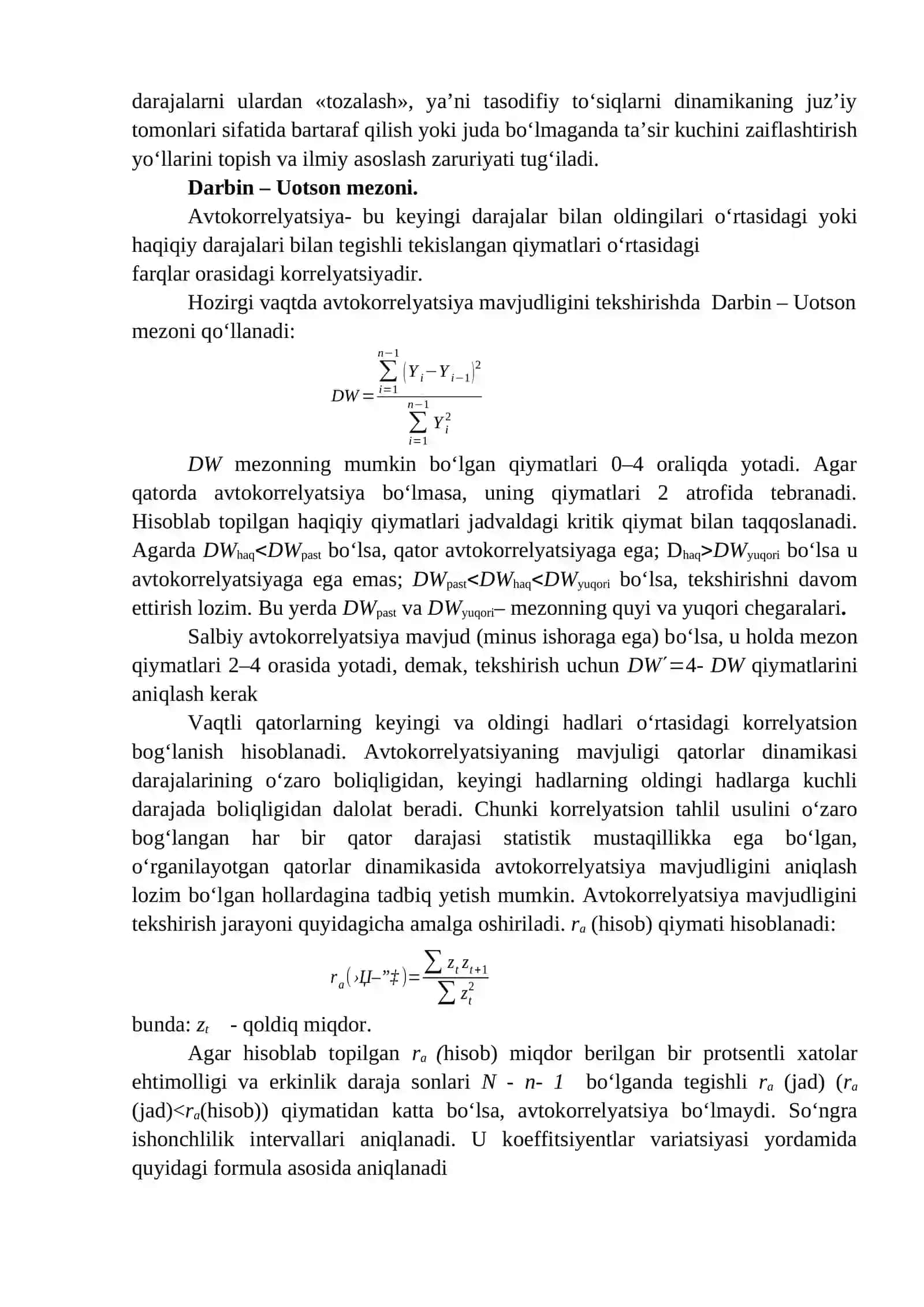 EKONOMETRIK MODELLARNI BAHOLASH 4