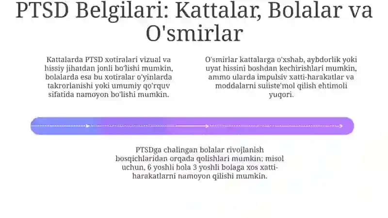 PTSD: Ta'rif, Sabablar va Belgilar 4