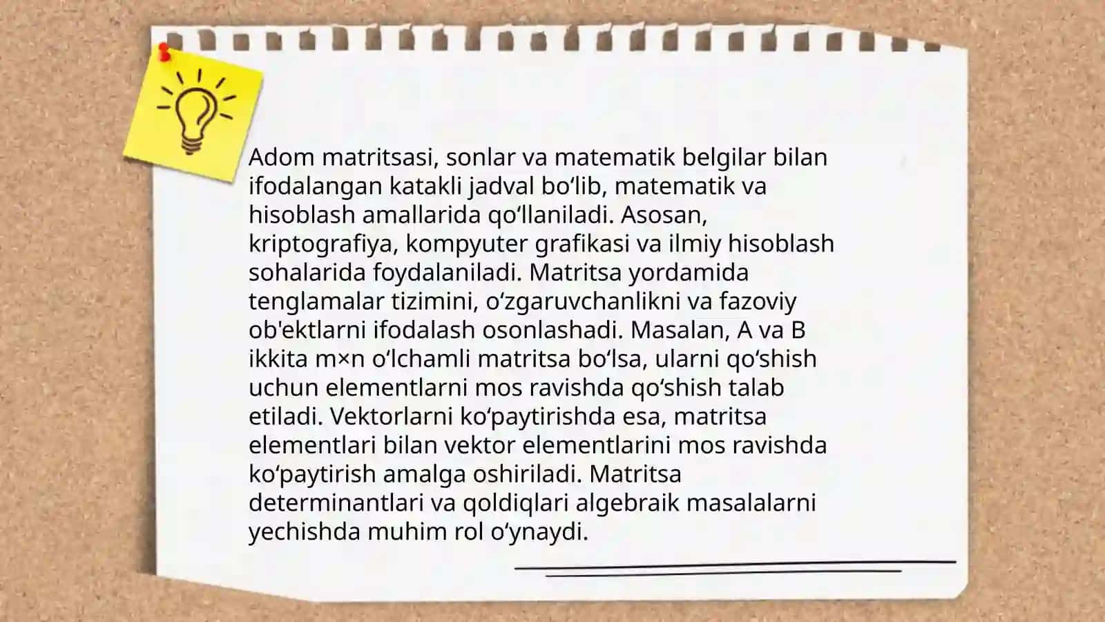 Teskari matritsani topish yo’llari 4