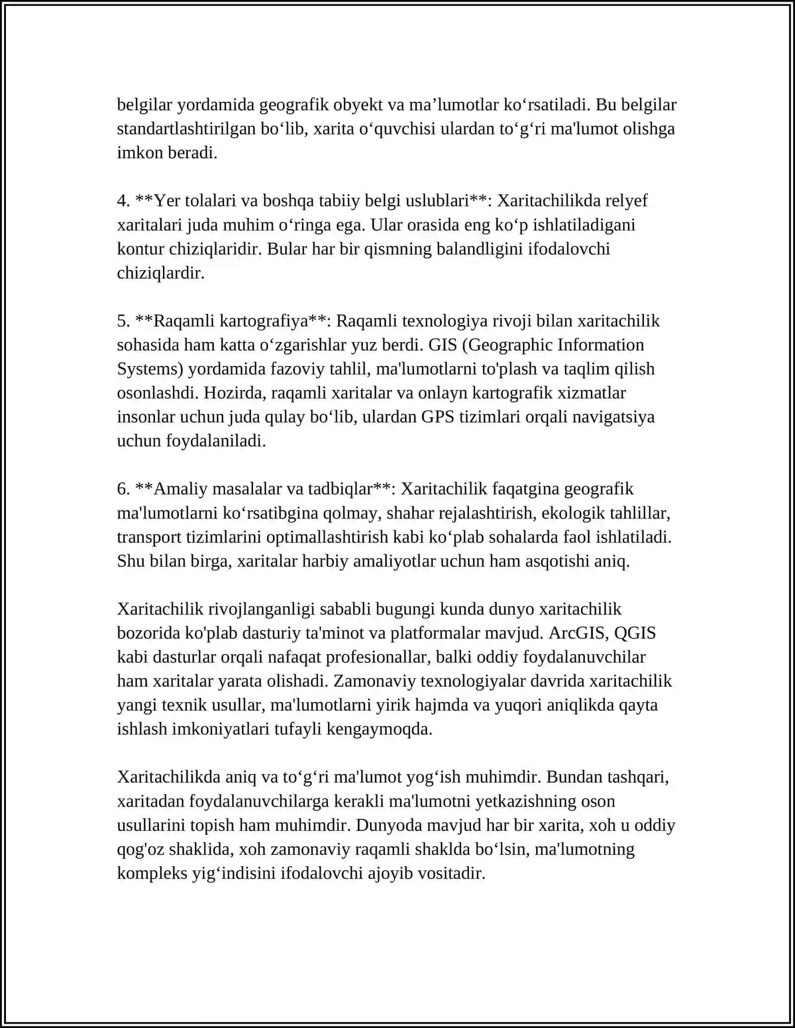 XARITA PROEKTIRLARINI YARATISH 4