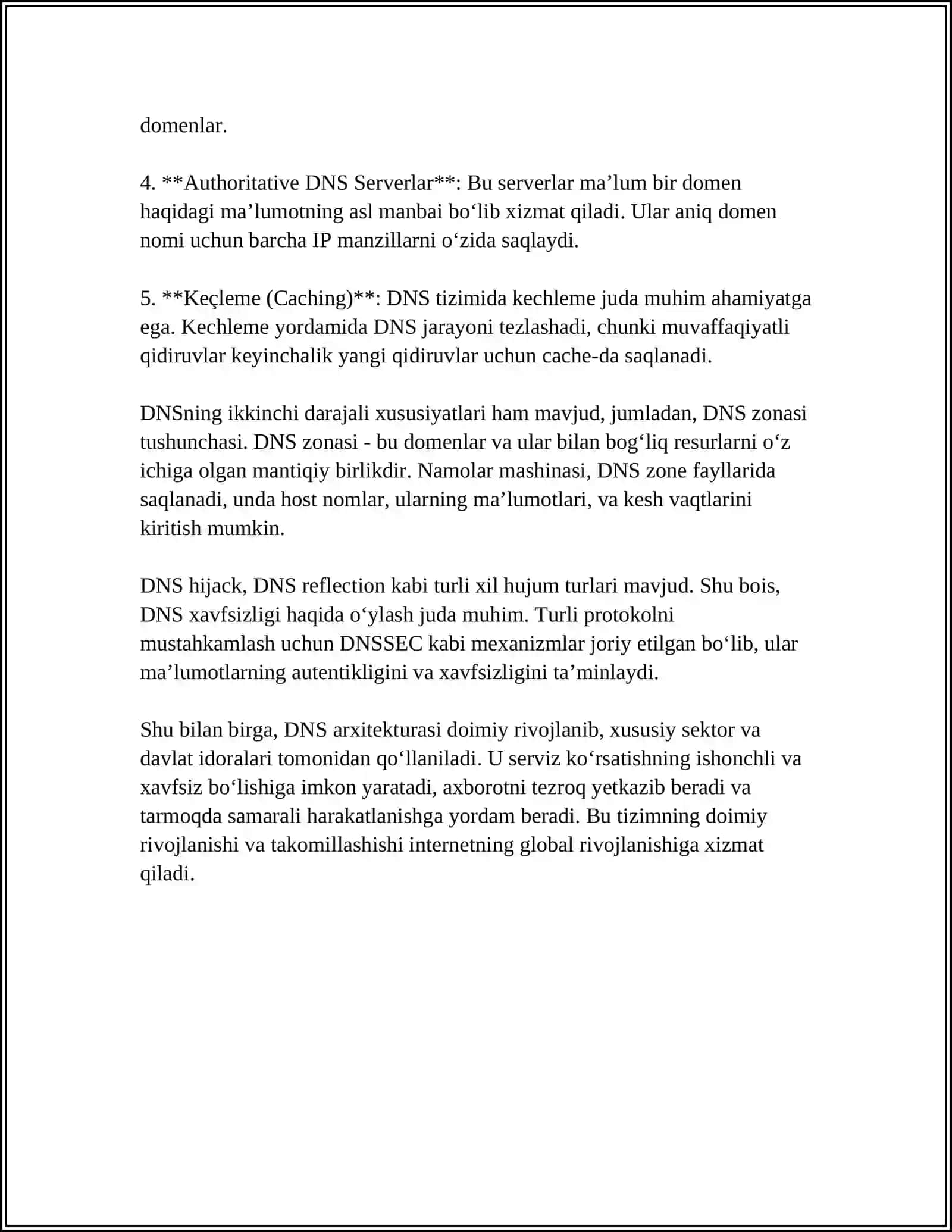 TARMOQDA DNS PROTOKOLINI ISHLATISH 4