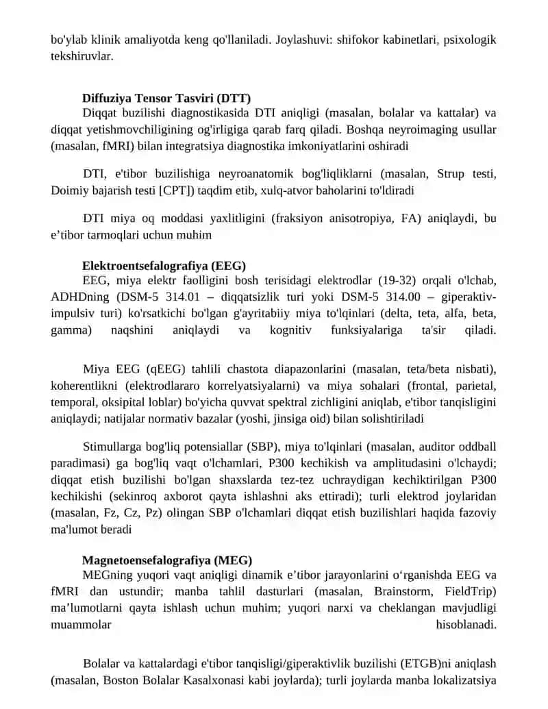 Diqqatni diagnostika qilish metodlari 4