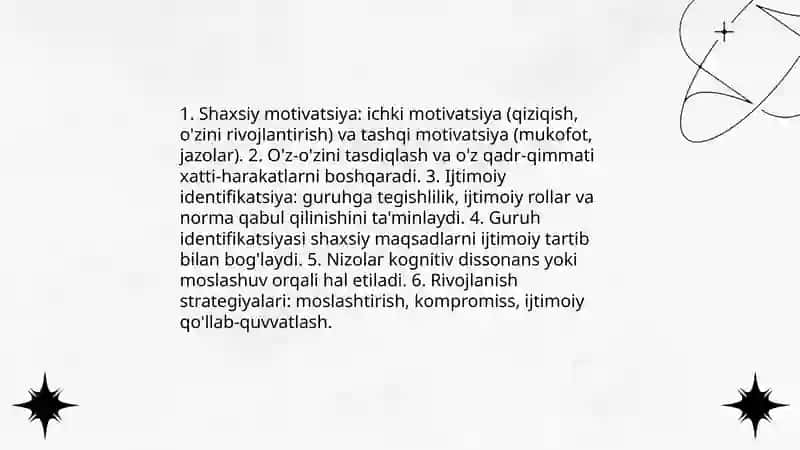 Ijtimoiy motivatsiya 4