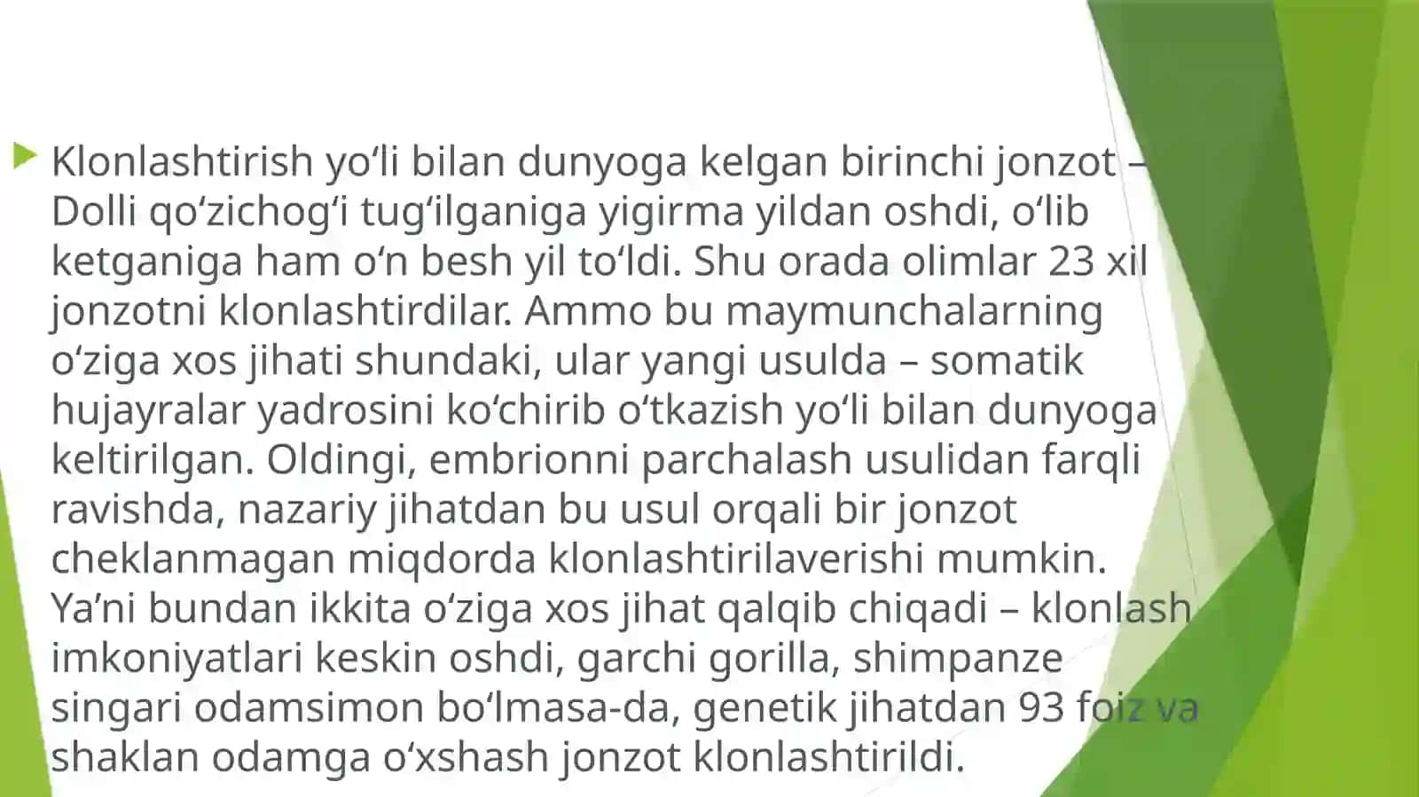 Klonlar, klonlashtirish va ularning klinika ahamiyati 4