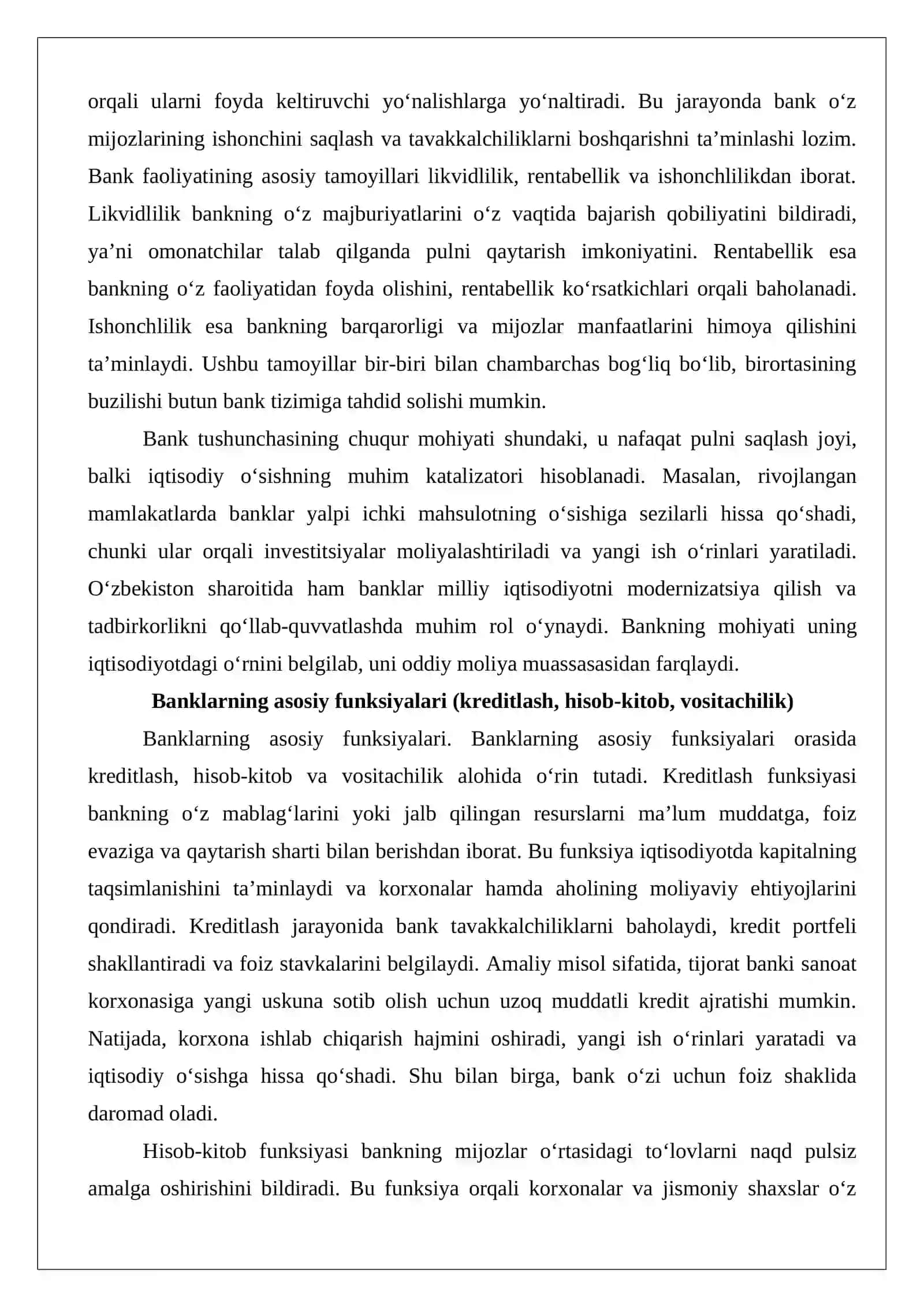 Bank va bank faoliyati tushunchasi 4