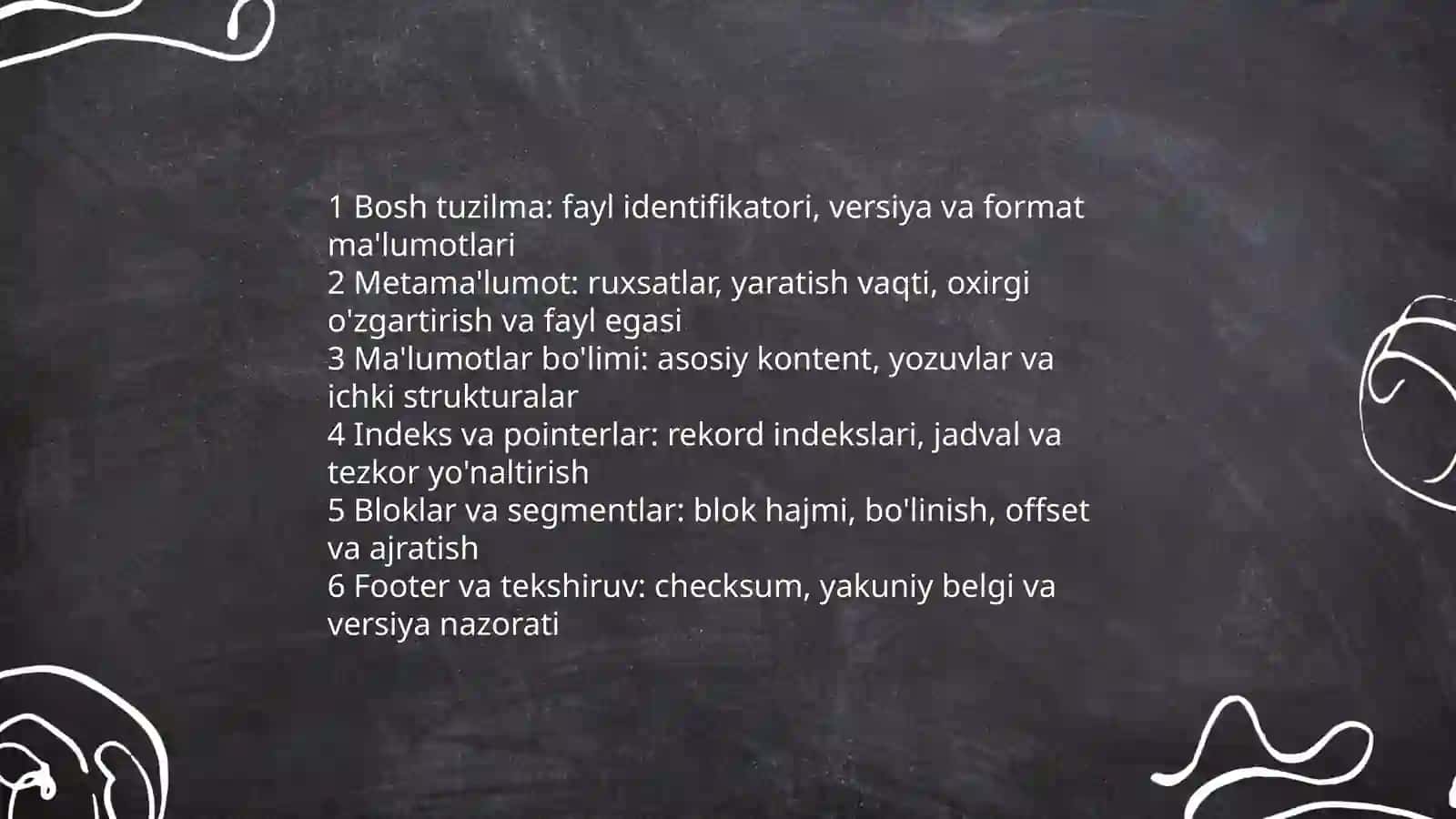 Fayl tuzilishi va turlari 4
