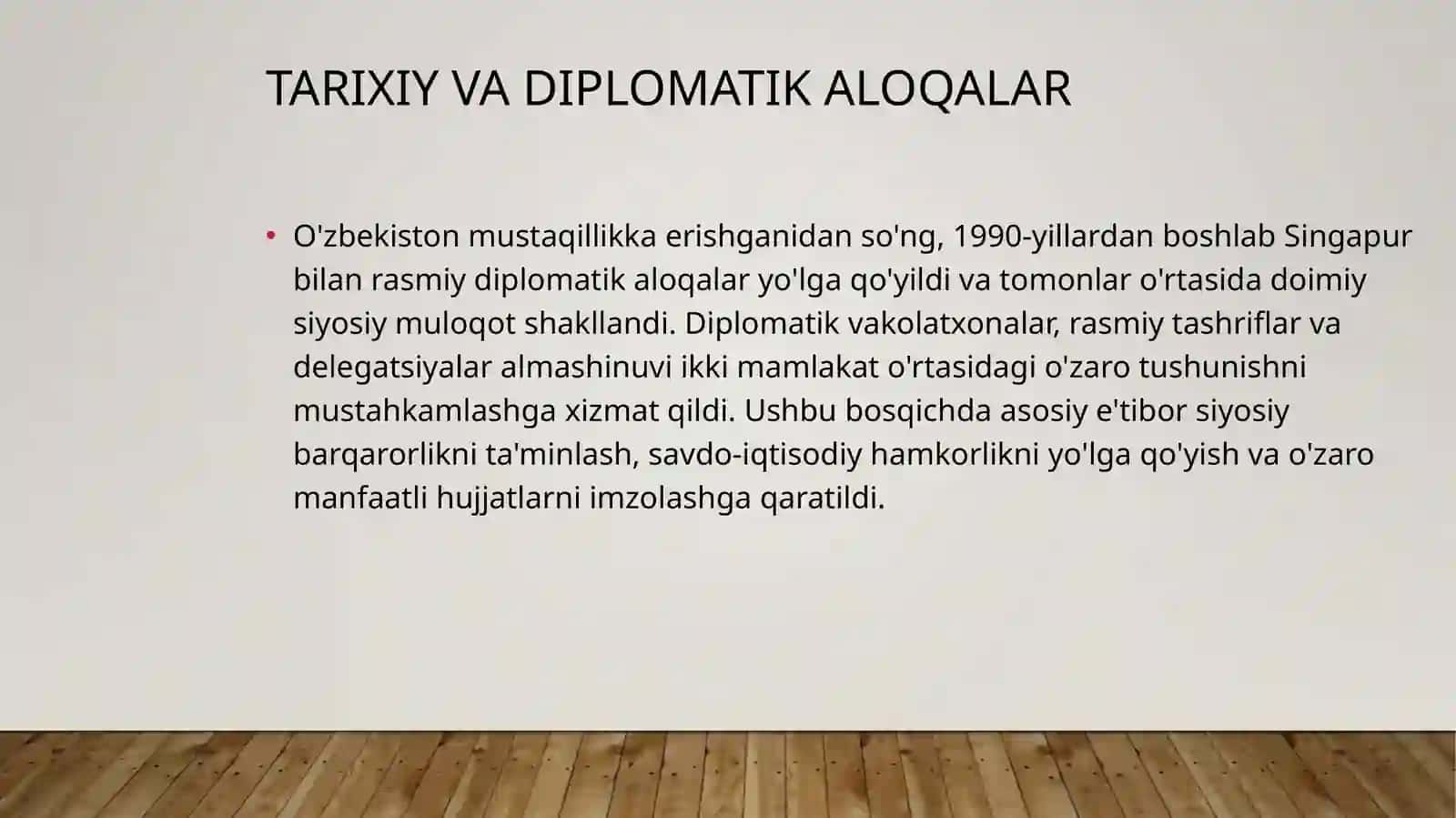 O'zbekiston va Singapur aloqalari 4