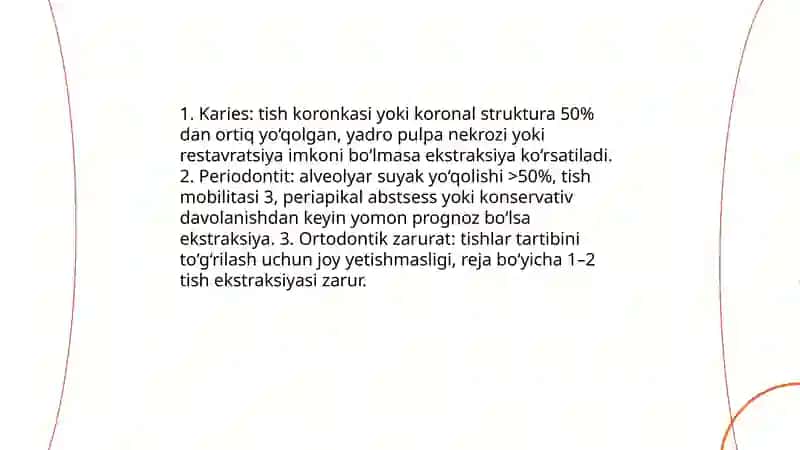 Tish olish operatsiyalari 4