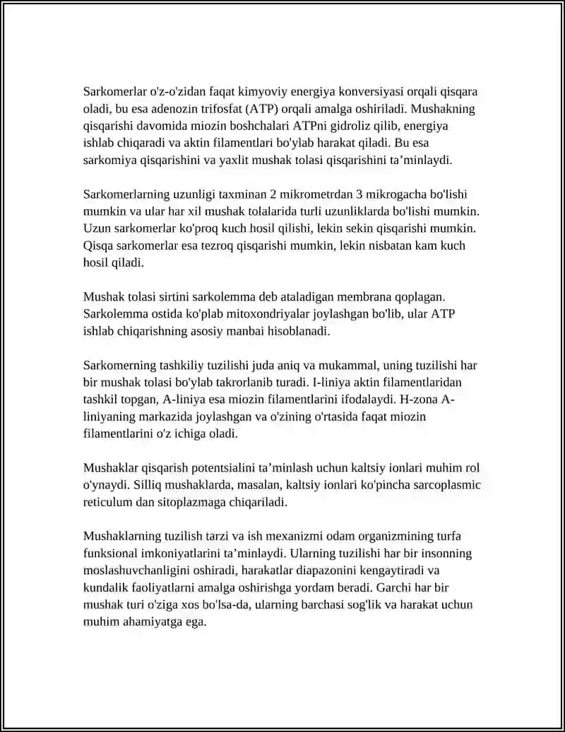 MUSHAKLARNI ISHI VA BIOMEXANIKASI 4