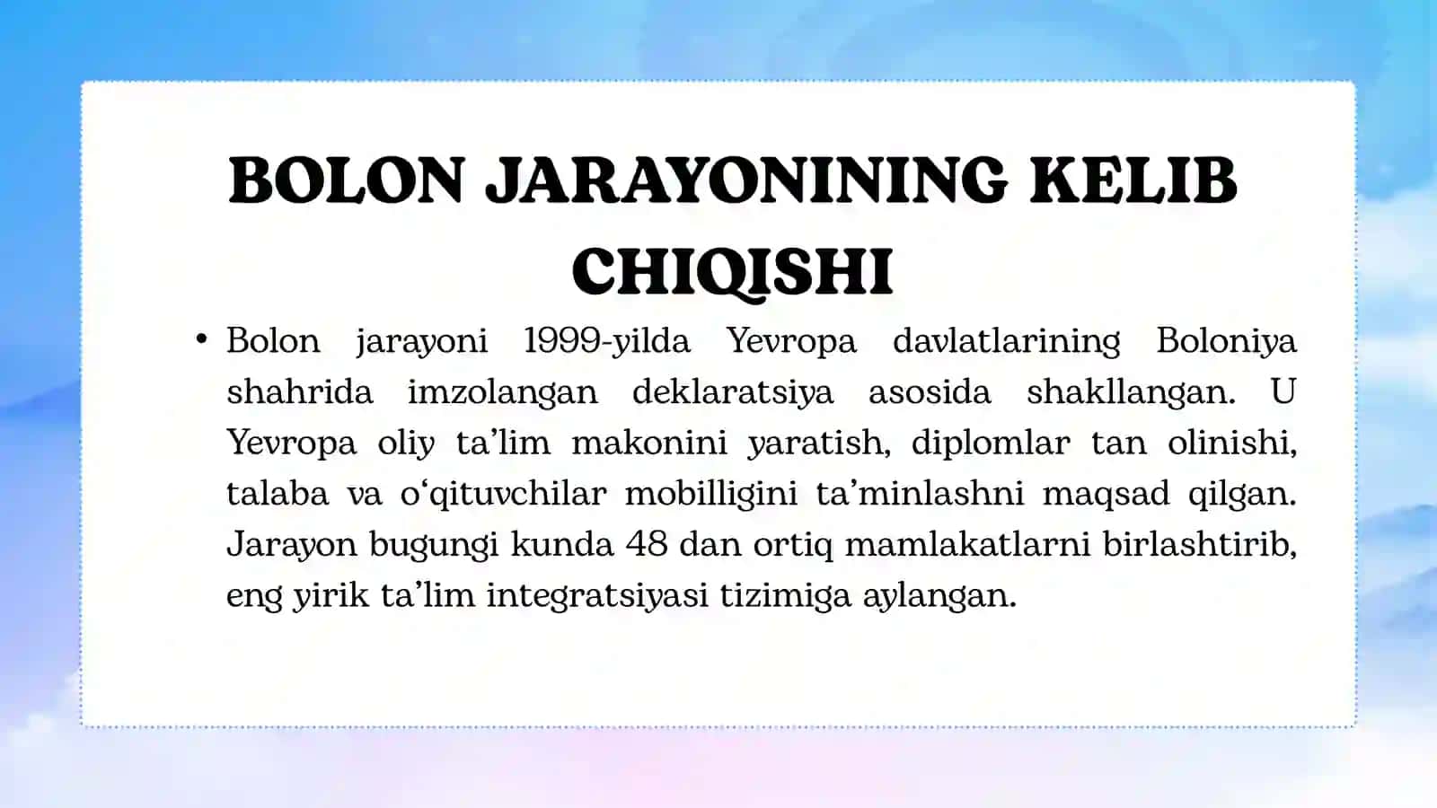 OLIY TA’LIM VA BOLON JARAYONLARI REJA 4