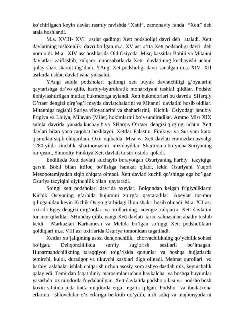 Qadimgi Kichik Osiyo va Sharqiy O‘rta yer dengiz bo‘yi sivilizatsiyalari 4