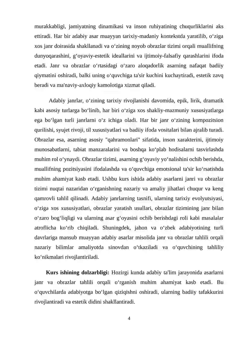 "O‘zbek adabiyotini o‘qitish metodikasi" 4