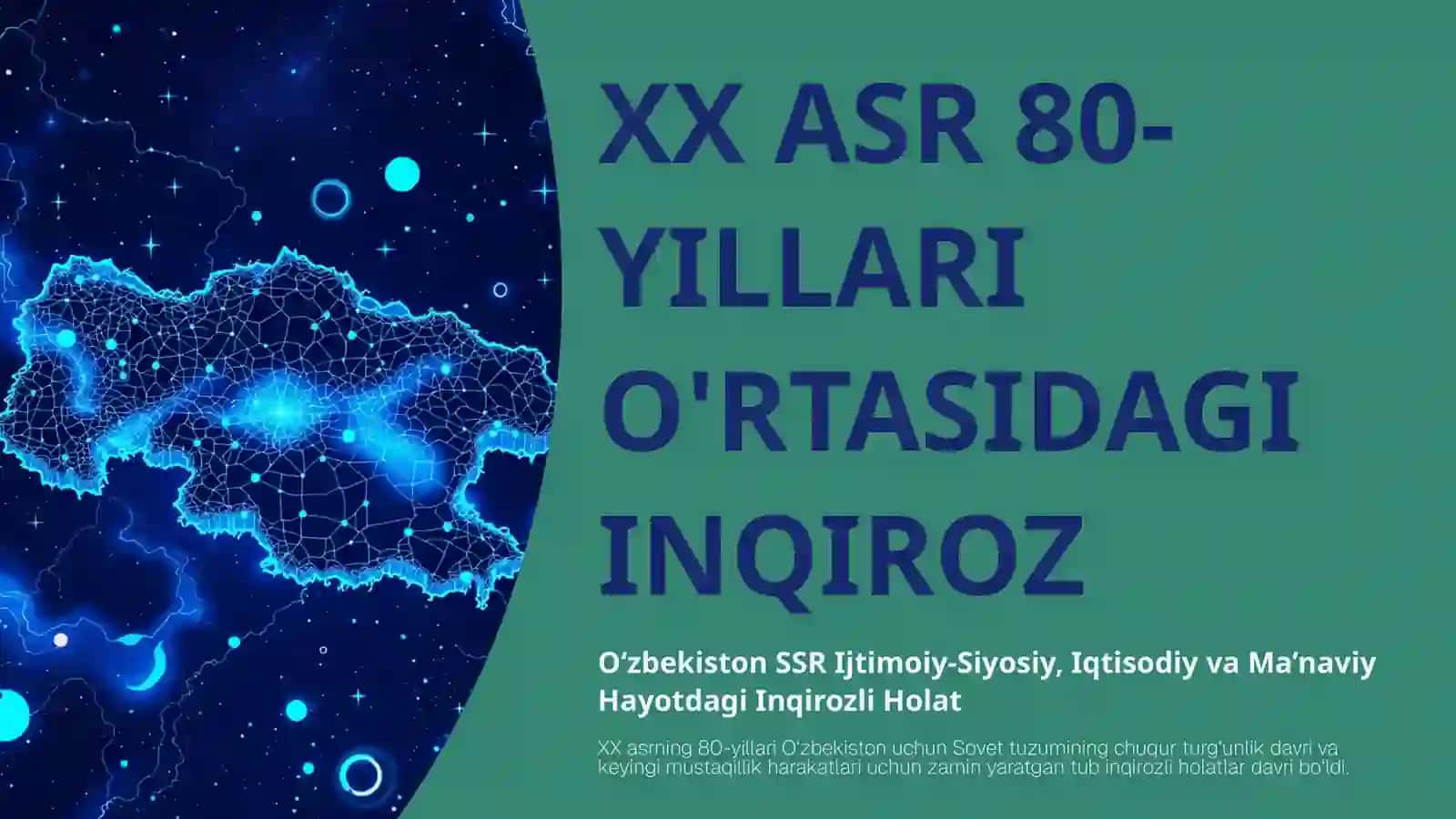 XX asr 80-yillari o'rtalarida respublikamisdagi ijtimoiy-siyosiy, iqtisodiy va ma'naviy hayotidagi inqirozli holat 4