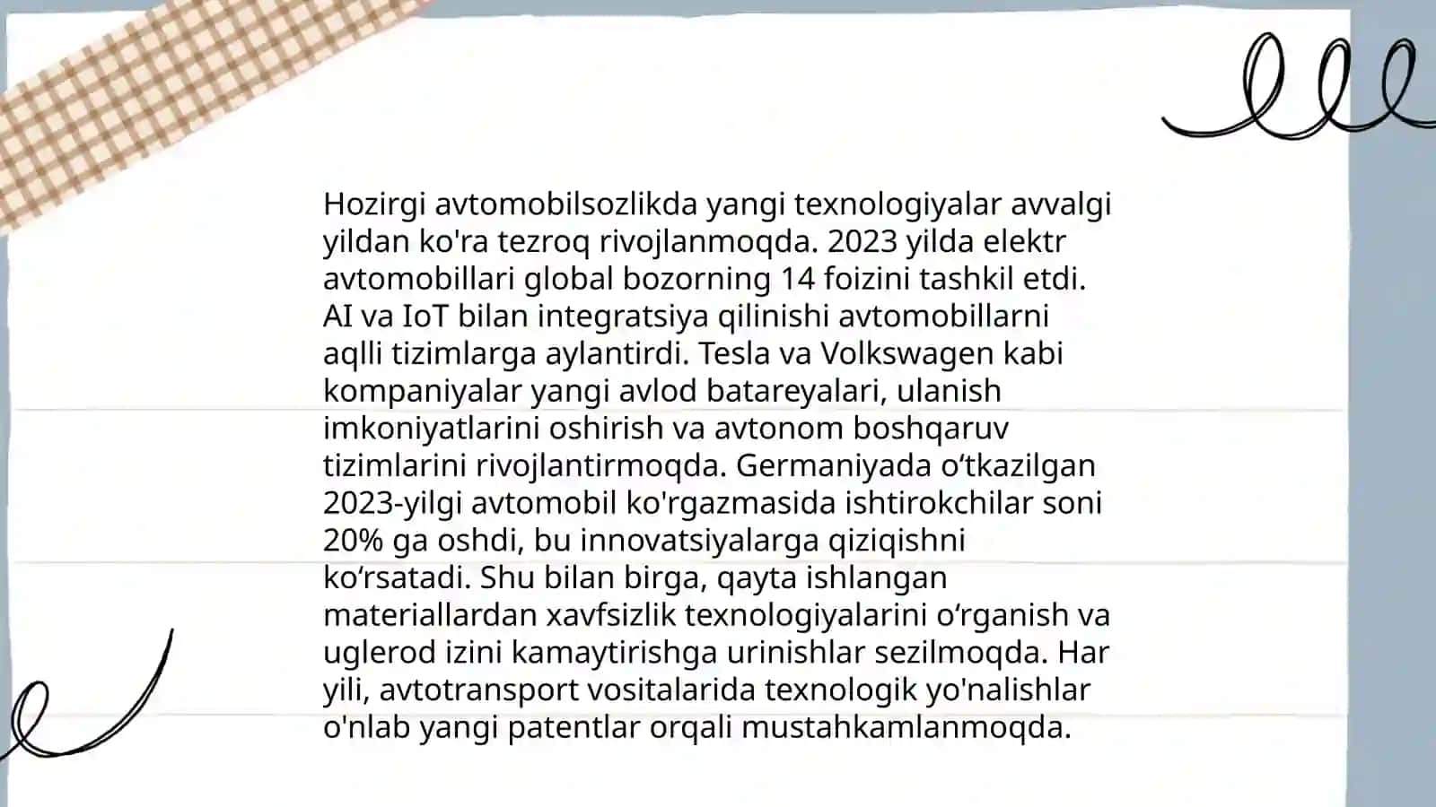 Sanoat,avtomobilsozlik sohasining rivojlanishi 4