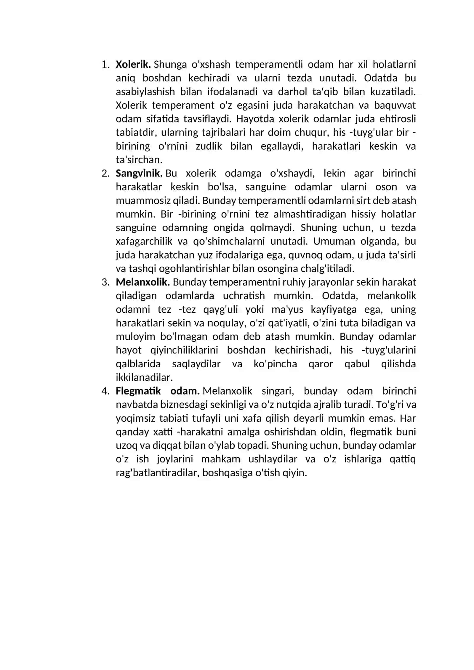 Temperament 4