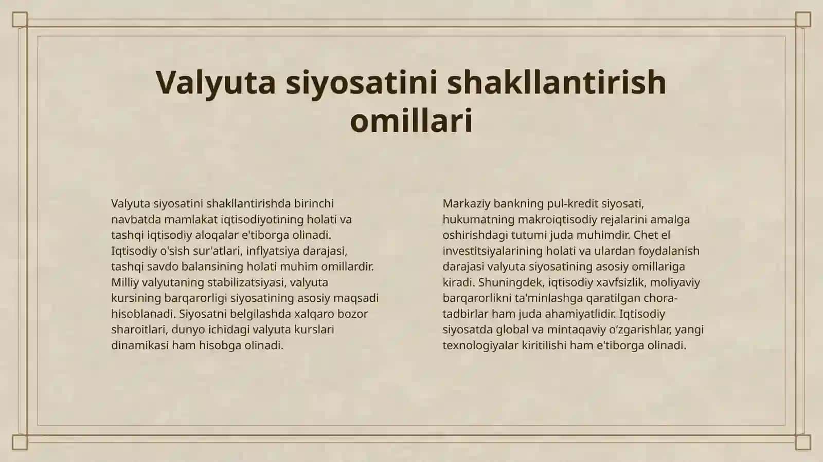 VALYUTA SIYOSATI 4