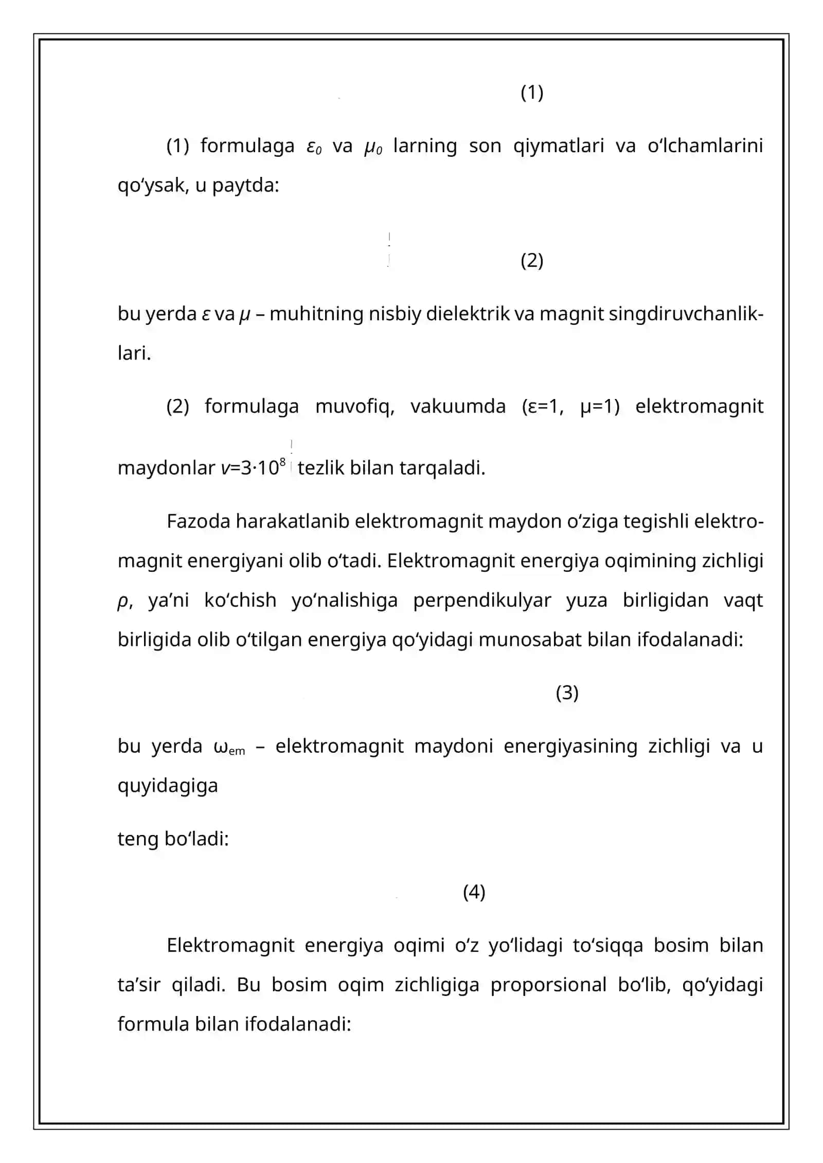Elektromagnit maydonlar va to'lqinlar 4