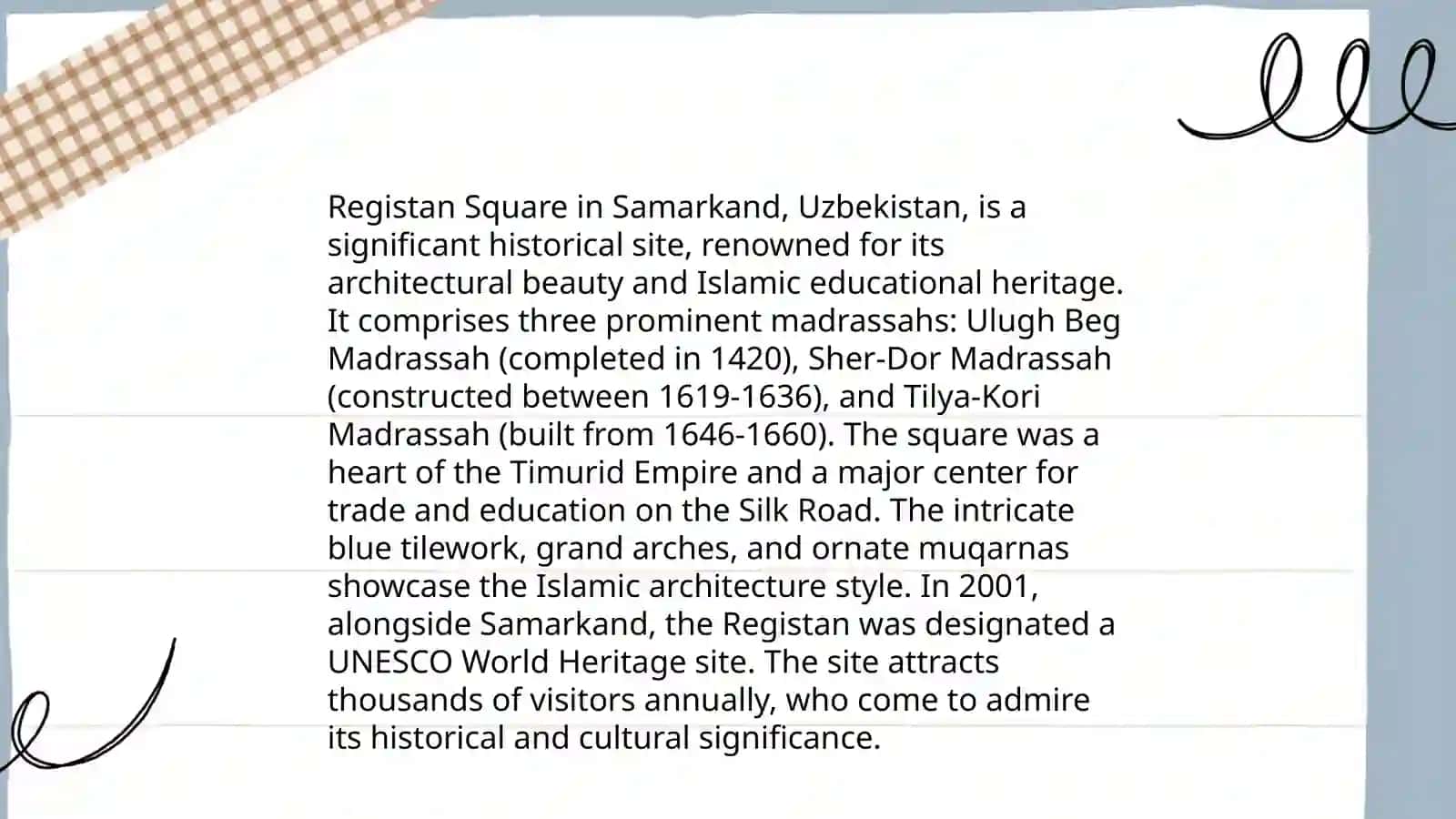 Attraction of Uzbekistan 4