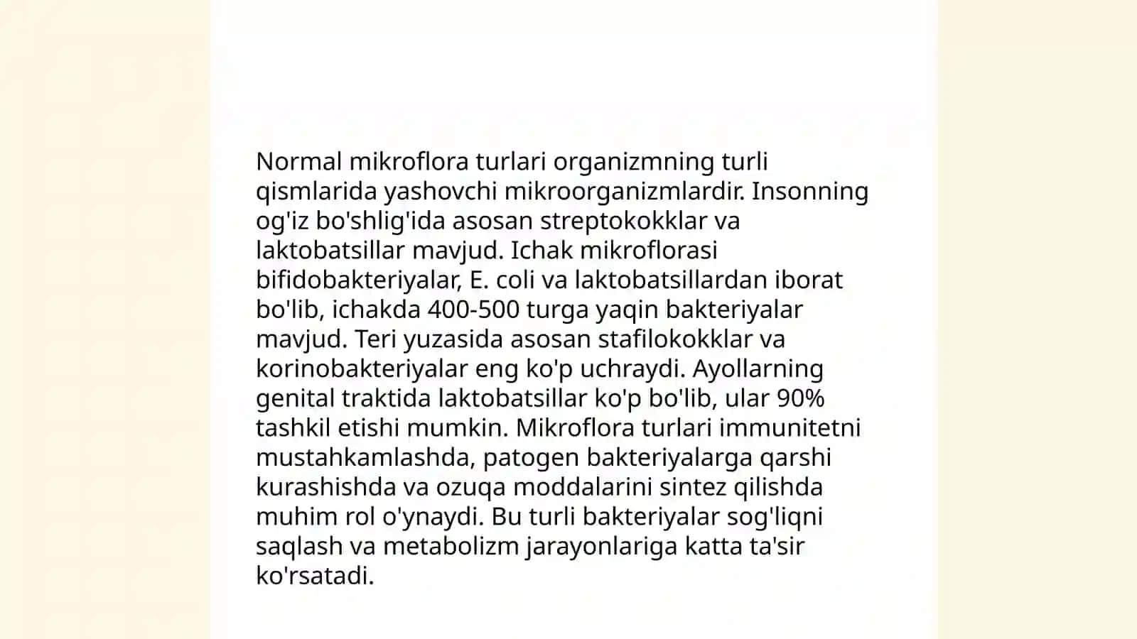 Odam normal mikroflorasi, tekshirish usullari 4