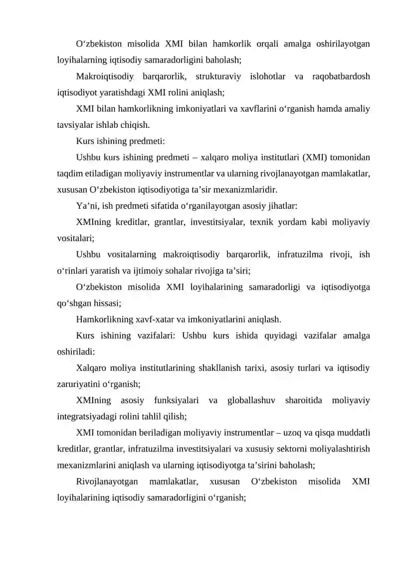 XALQARO MOLIYA INSTITUTLARI VA ULARNING IQTISODDAGI ROLI 4
