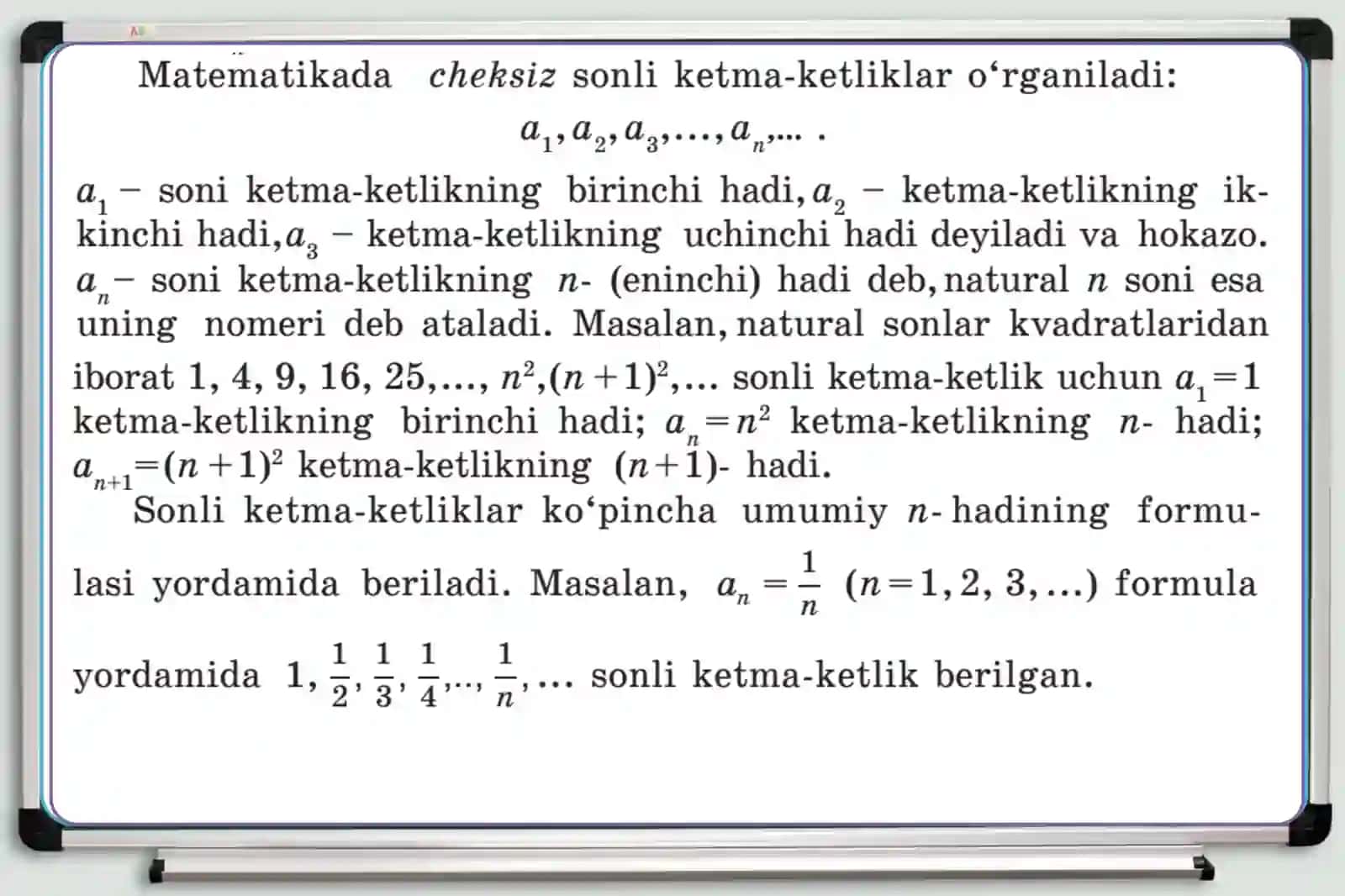Sonliketma-ketliklar 4