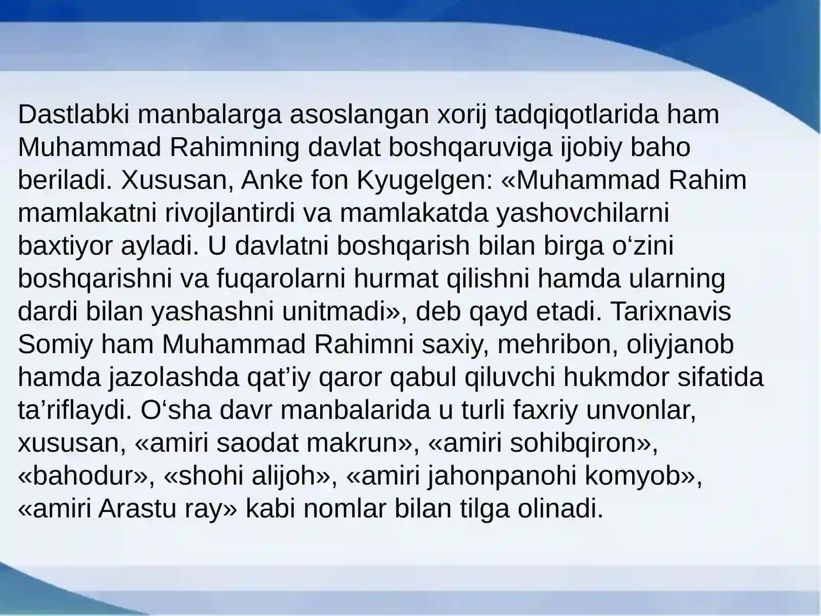 Buxoro amirligining siyosiy hayoti 4