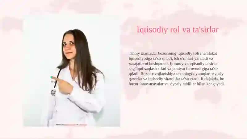 Bozor. Tibbiy xizmatlar bozorining o'ziga xos xusisiyatlari 4