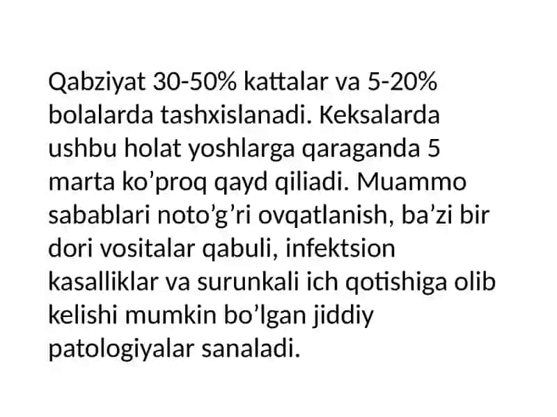 Ich qotish va qabziyat 4