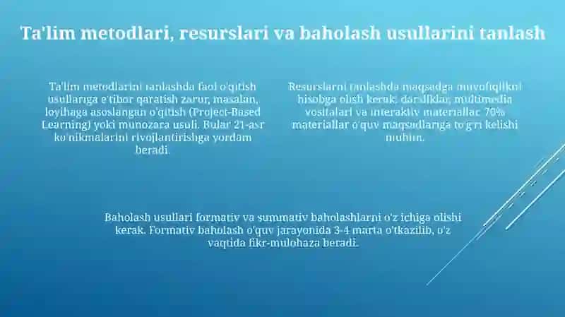 Pedagogik jarayonni rejalashtirish yòllari 4