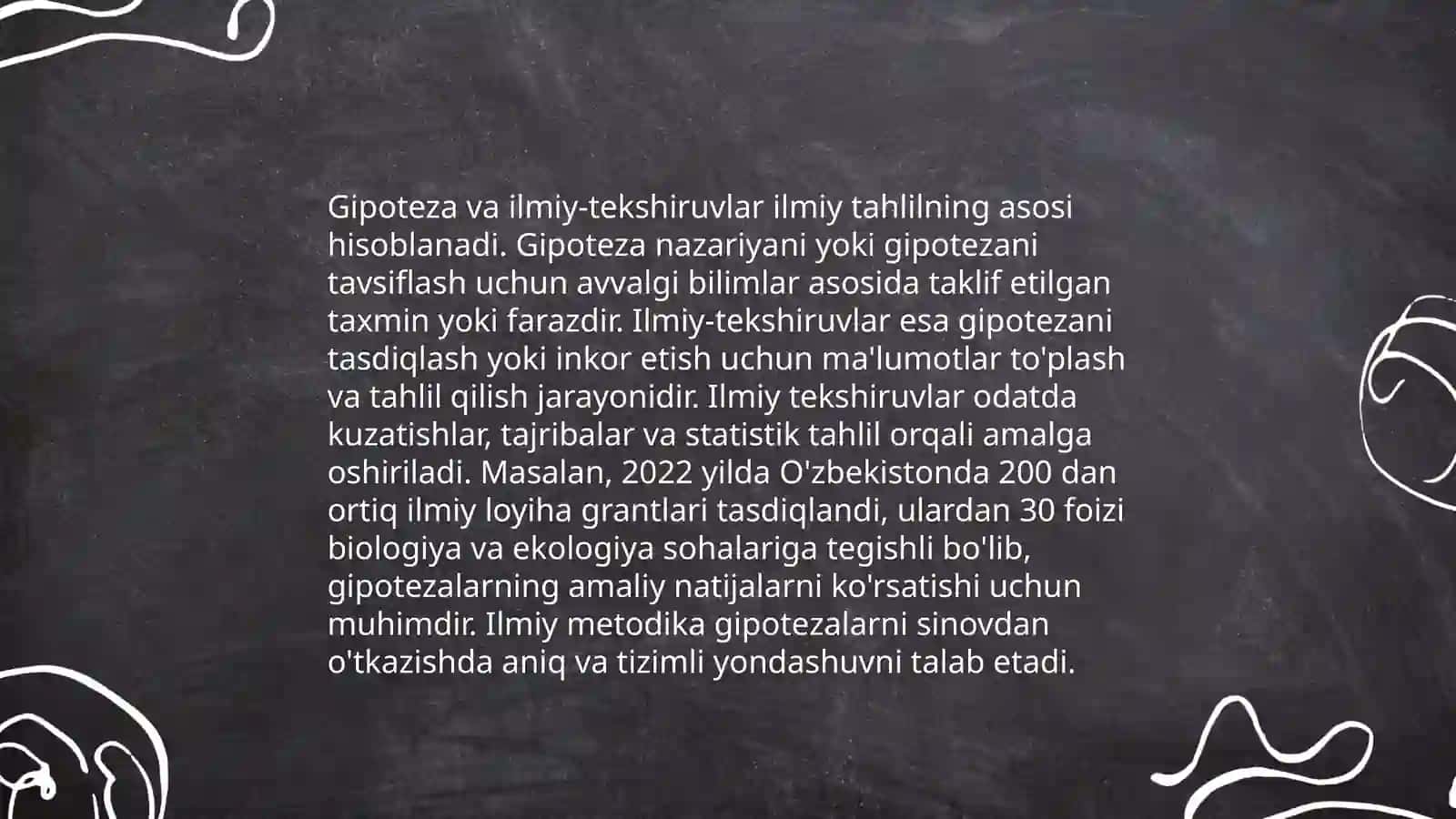 Gipotezalarni qoʻyish 4