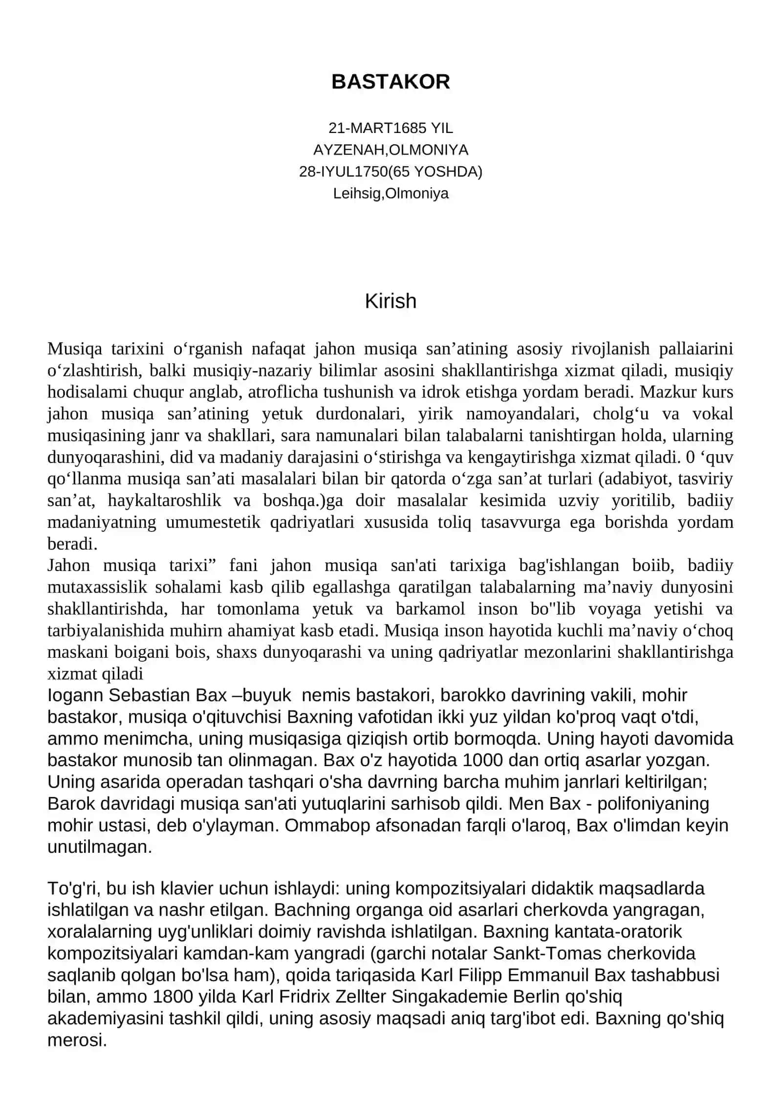 «I.S.BAXNING KLAVIR musiqasi» 4