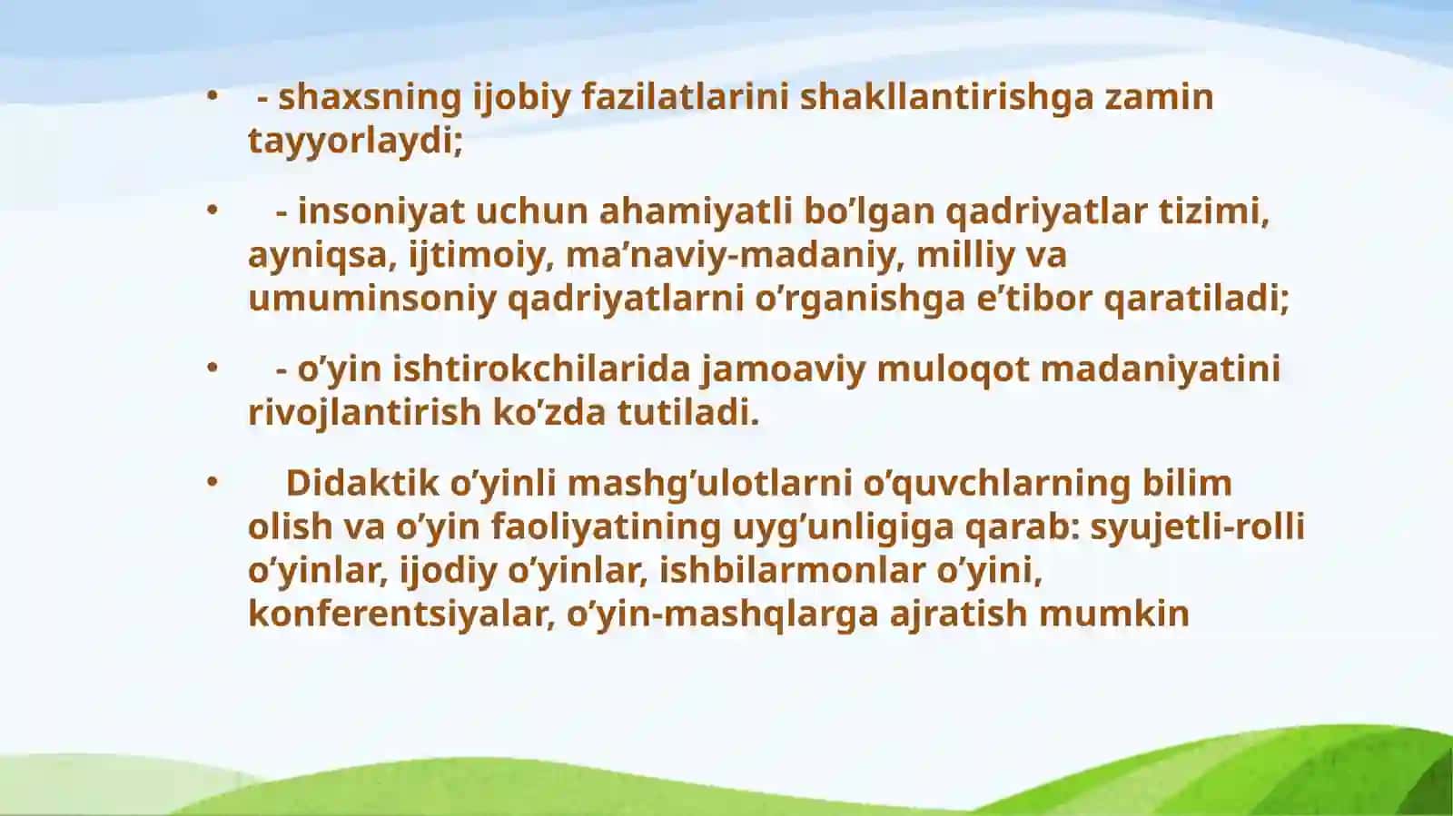 Tog’ mavzusini o’qitishda ta’limiy o’yinlardan foydalanish metodikasi 4
