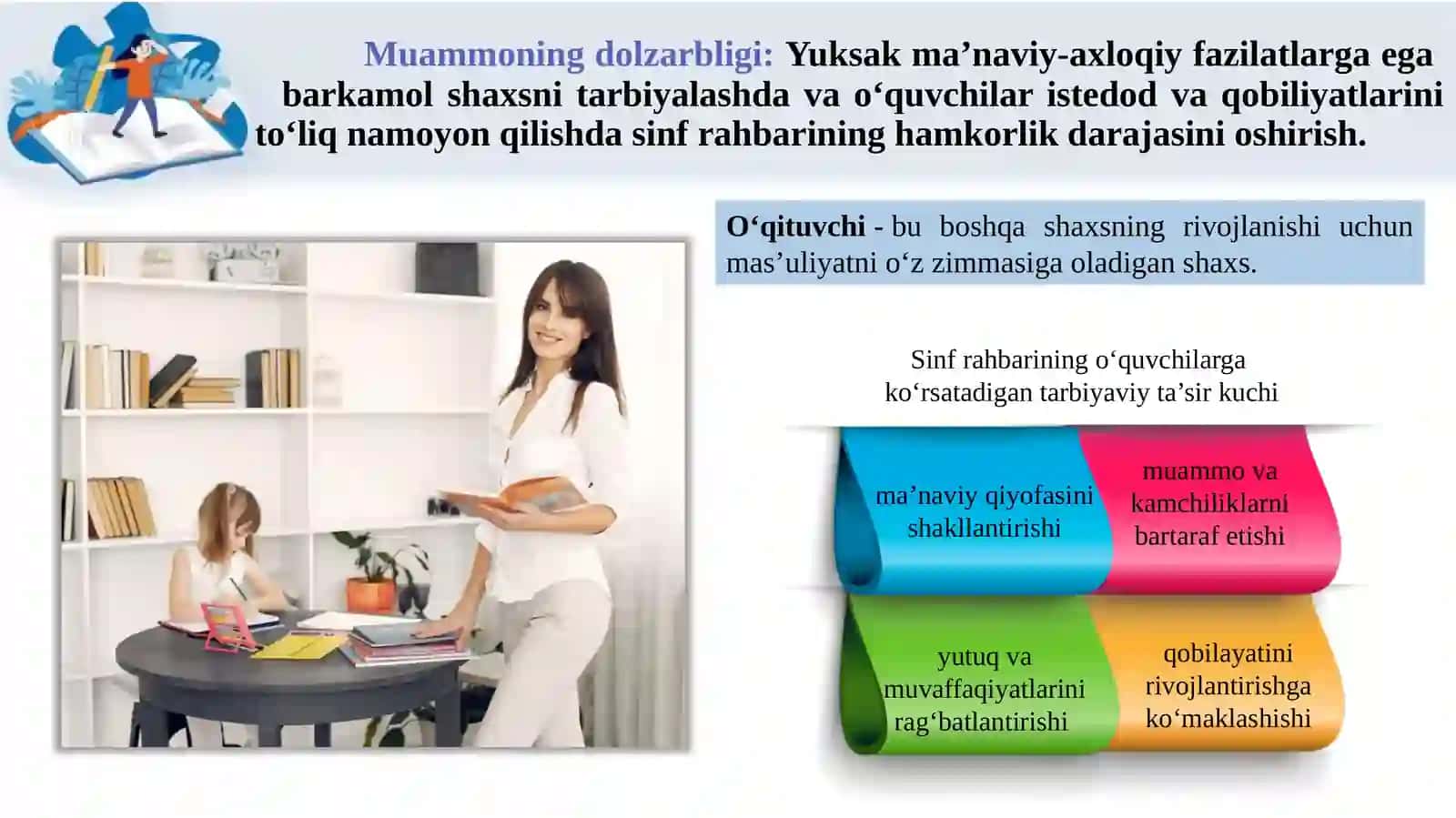 Sinf rahbarining ish faoliyatini o'rganish usullari. 4