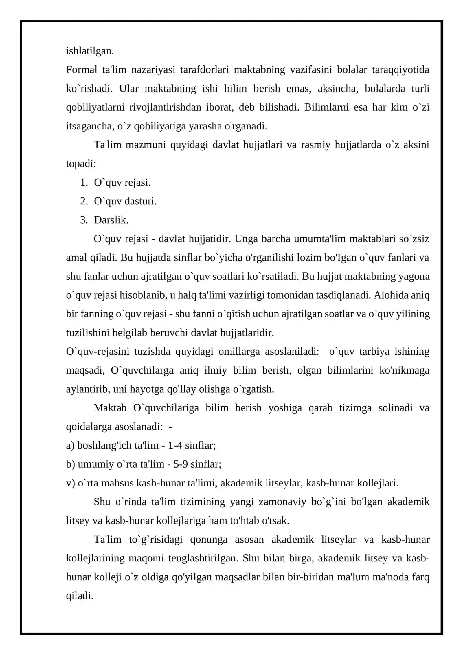 Zamonaviy ta'lim mazmuni va ta'limning tashkiliy shakllari. 4