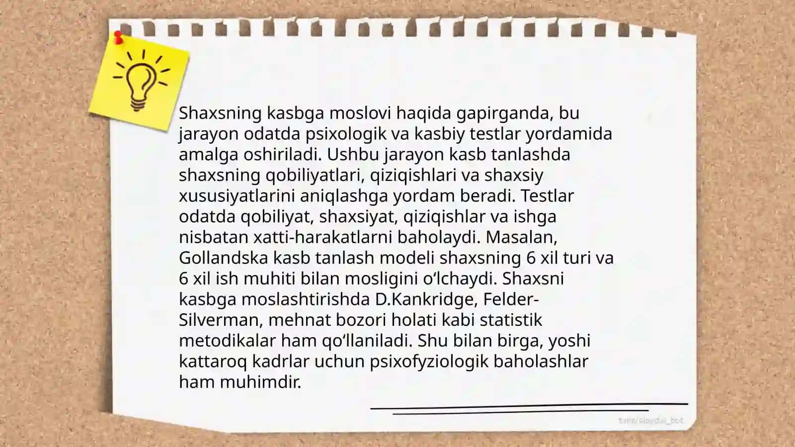 Shaxs va kasb muammolari 4
