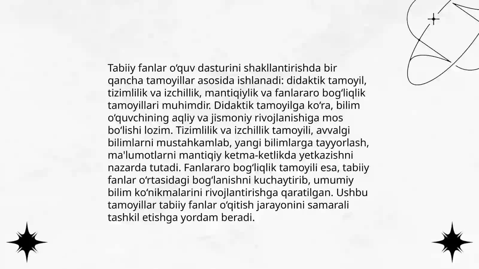 Tabiiy fanning mazmuni o'quv dasturining tahlili 4