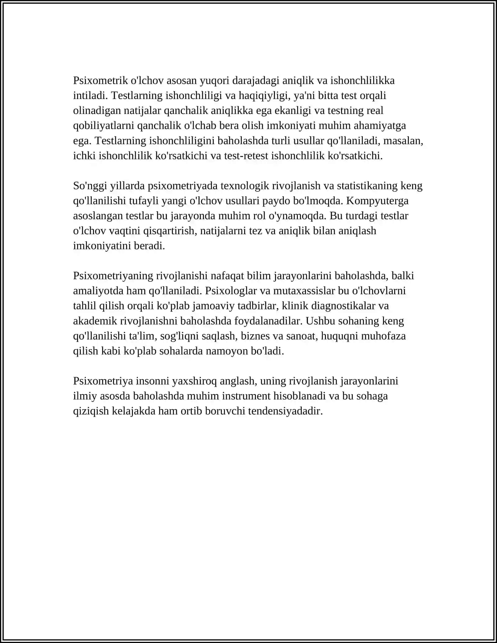 PSIXODIAGNOSTIKANING PSIXOMETRIK ASOSLARI 4
