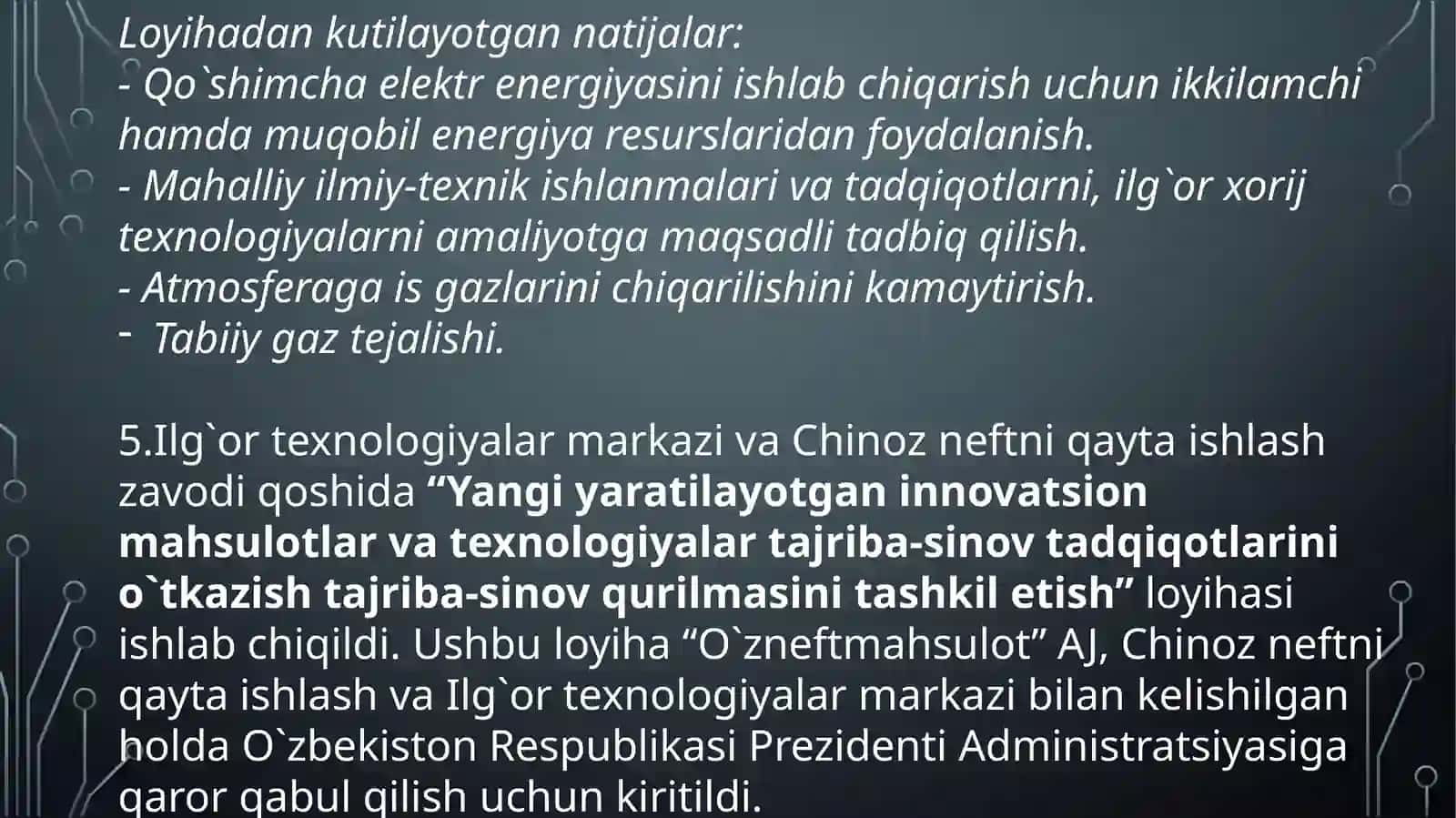 O’ZBEKISTAN- YOQILG’I ENERGETIKA RESURSLARI 4
