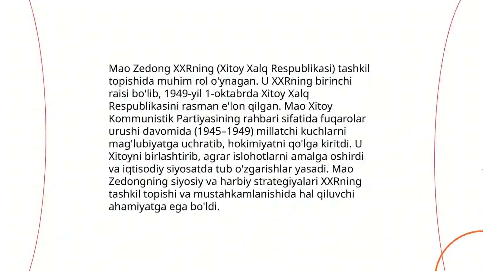 Maozedong Xitoy tarixidagi o'rni 4