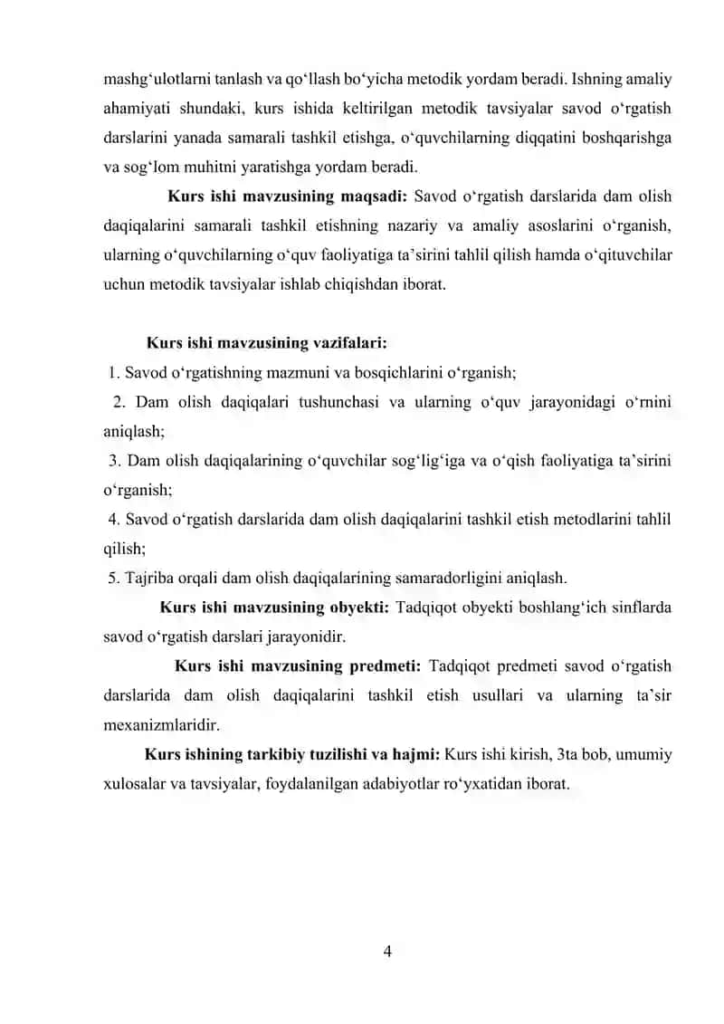 Savod o‘rgatish darslarida dam olish daqiqalarini tashkil etish 4