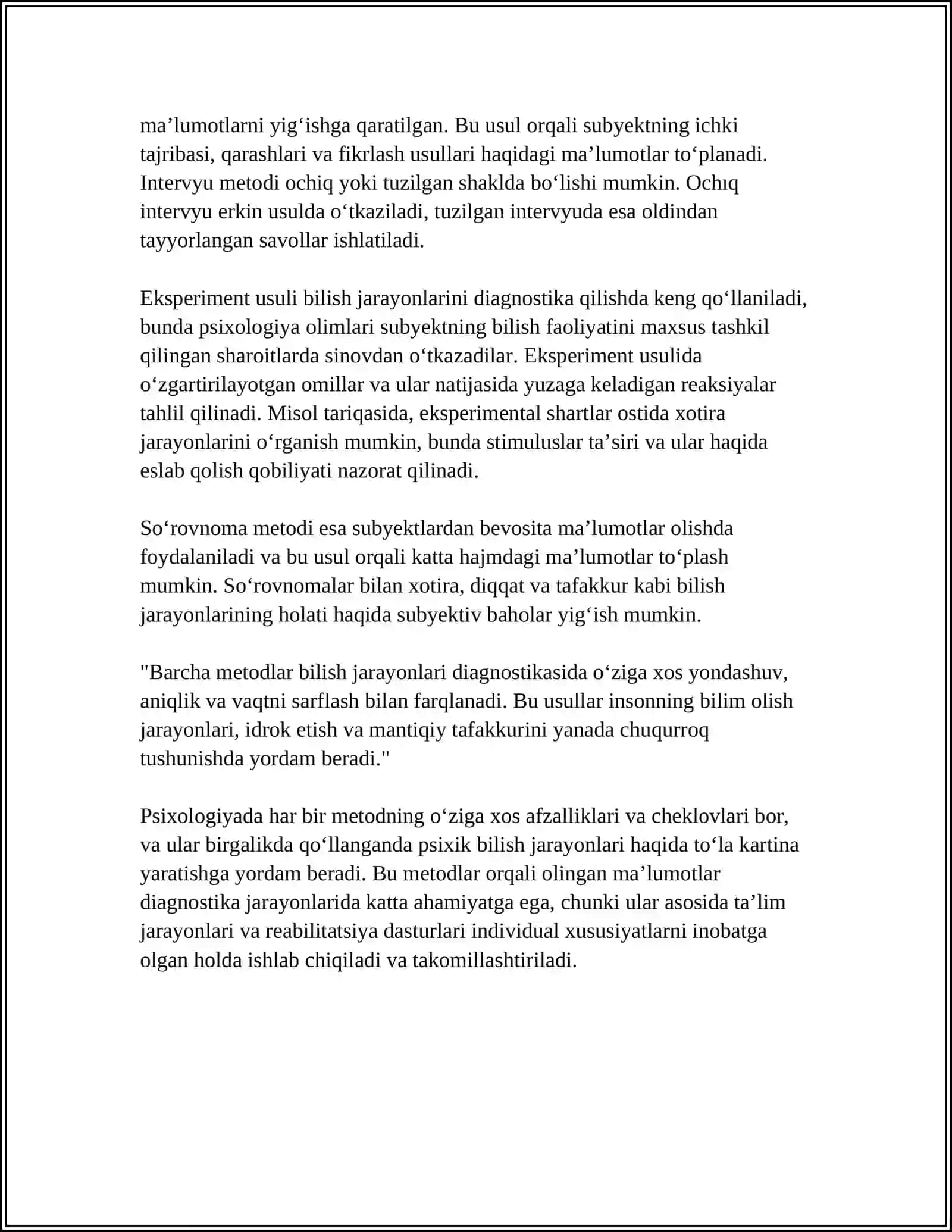PSIXIK BILISH JARAYONLARI DIAGNOSTIKASI 4