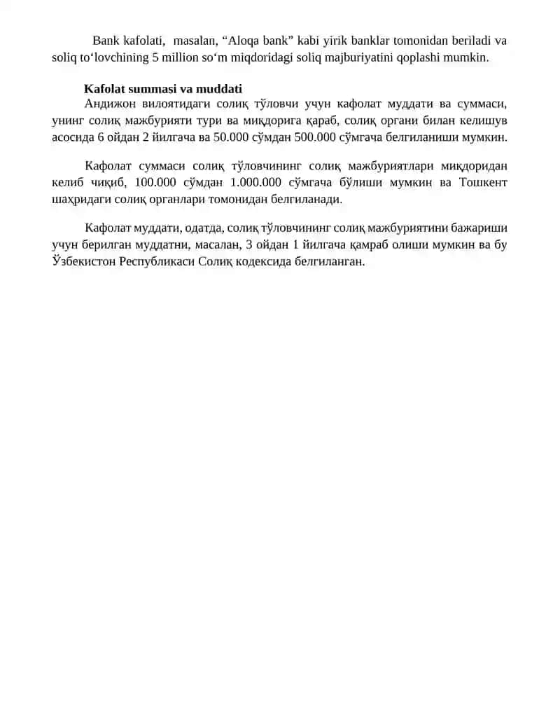 Kafolatning Huquqiy Asoslari 4