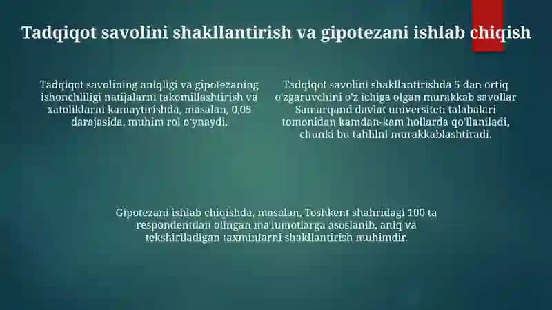 Ilmiy tadqiqot mavzusini tanlash va uning dolzarbligini asoslash 4