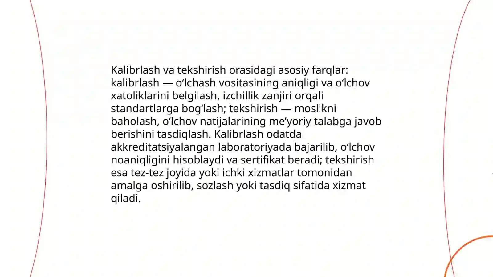 O‘lchash vositalarini qiyoslash va kalibrlash 4