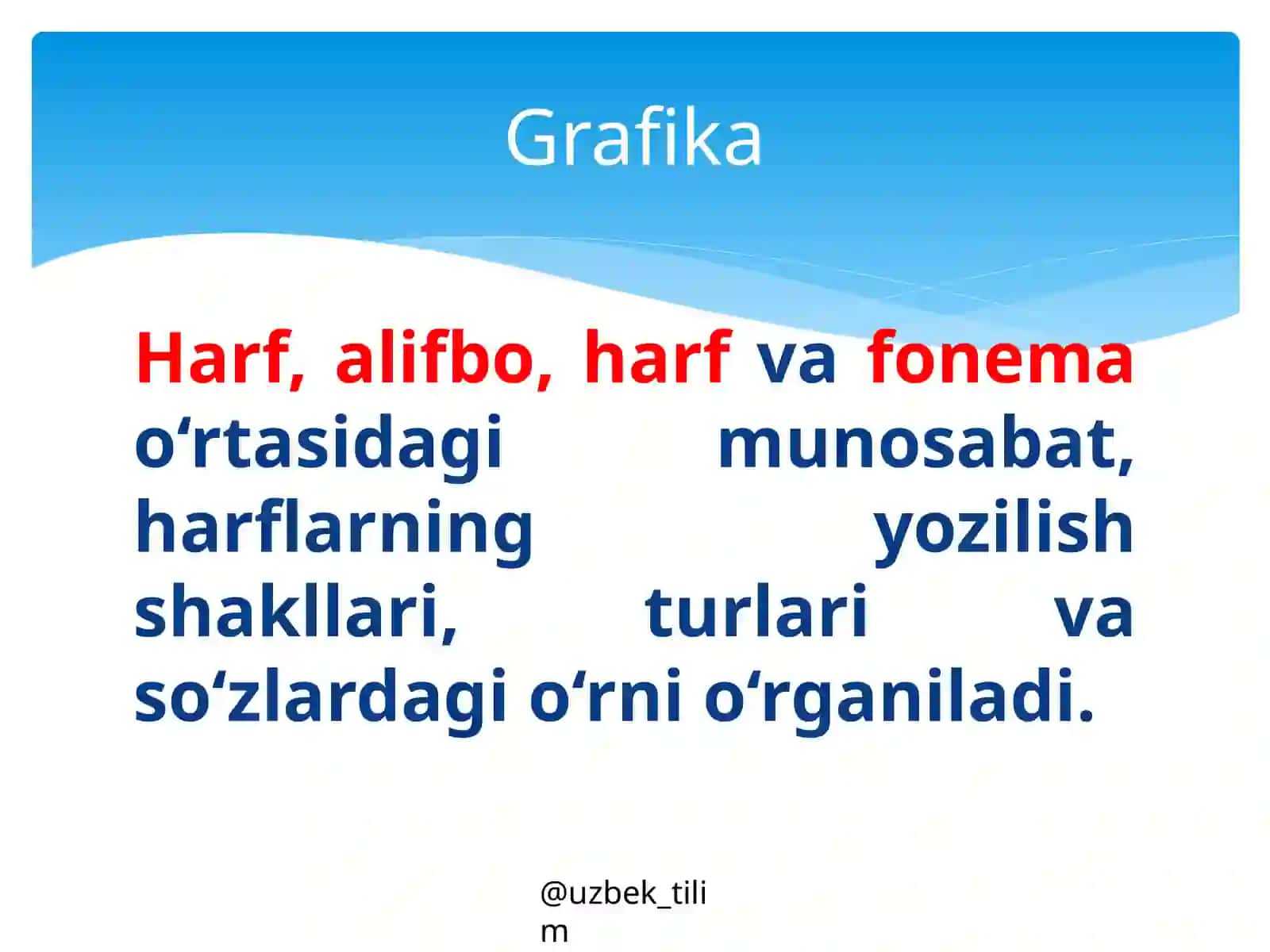 Tilshunoslik vauning bo‘limlari.Fonetika 4