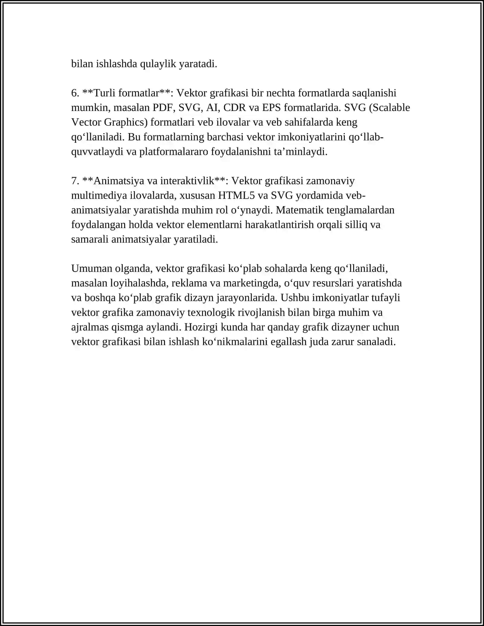 CORELDRAW DASTURI XUSUSIYATLARI 4