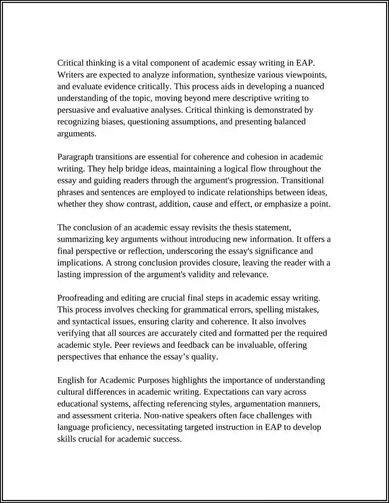 English for Academic Purposes 4