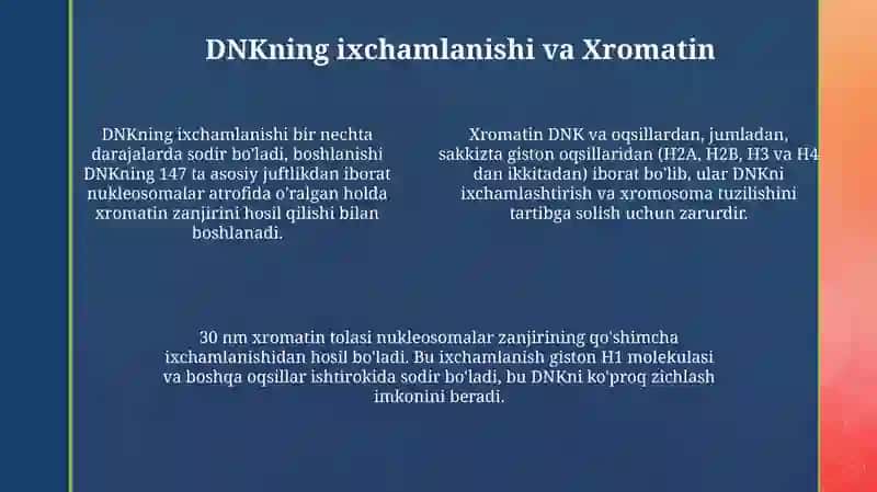 Xromosomalarning tuzilishi 4