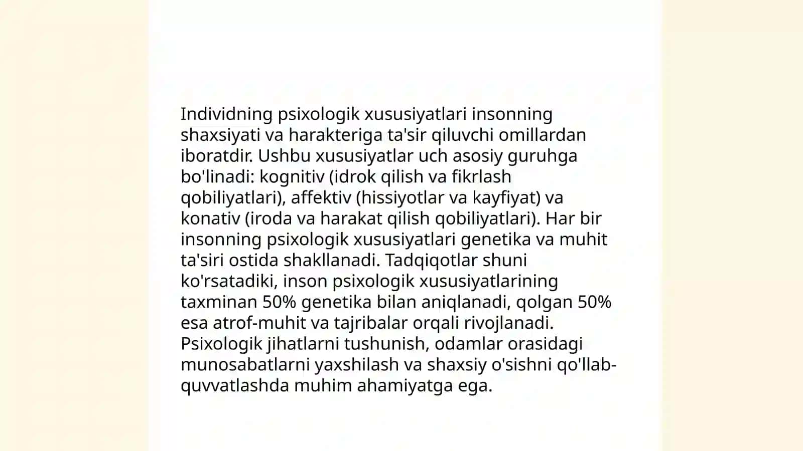 Individ haqida umumiy tasavvur 4